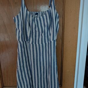 Old Navy Navy and White Striped Dress